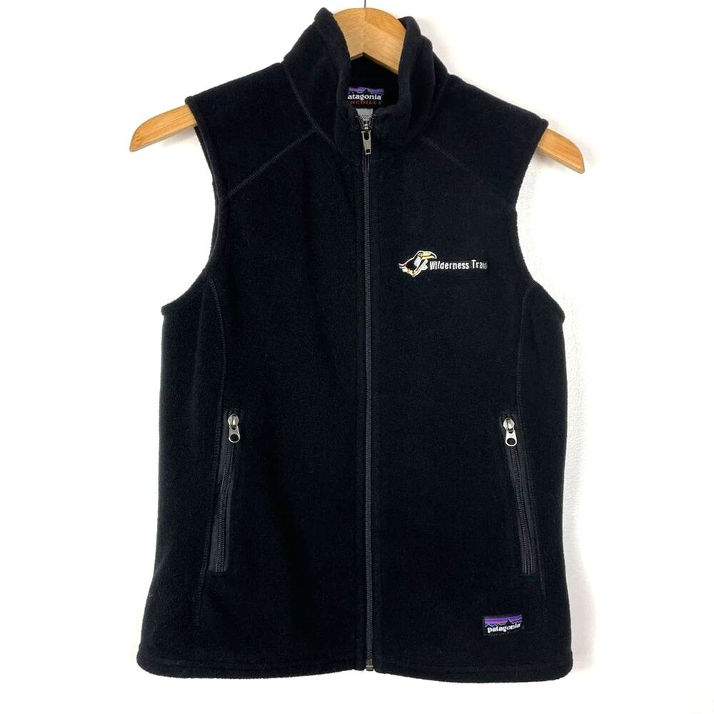 Patagonia | Black Fleece Zip Up Vest Wilderness Travel S